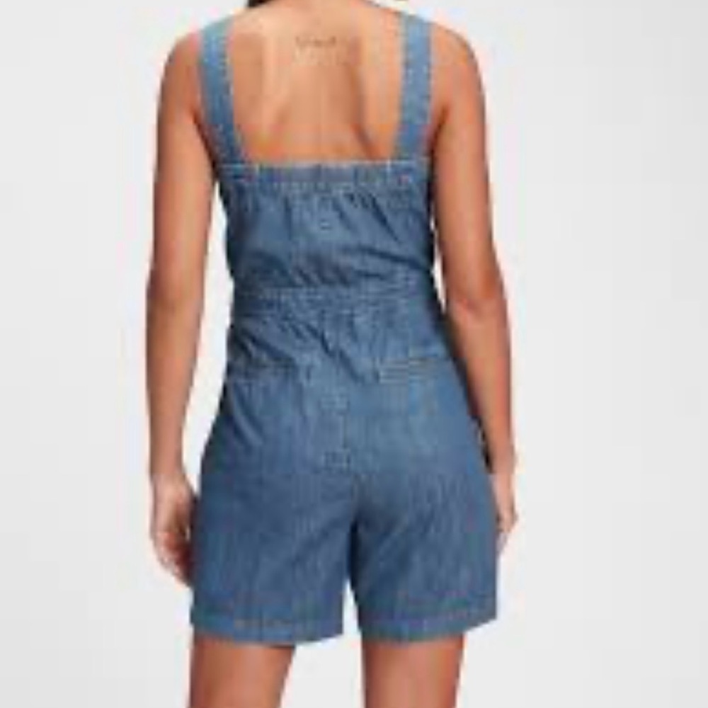 GAP Denim Blue Women's Shortalls Romper